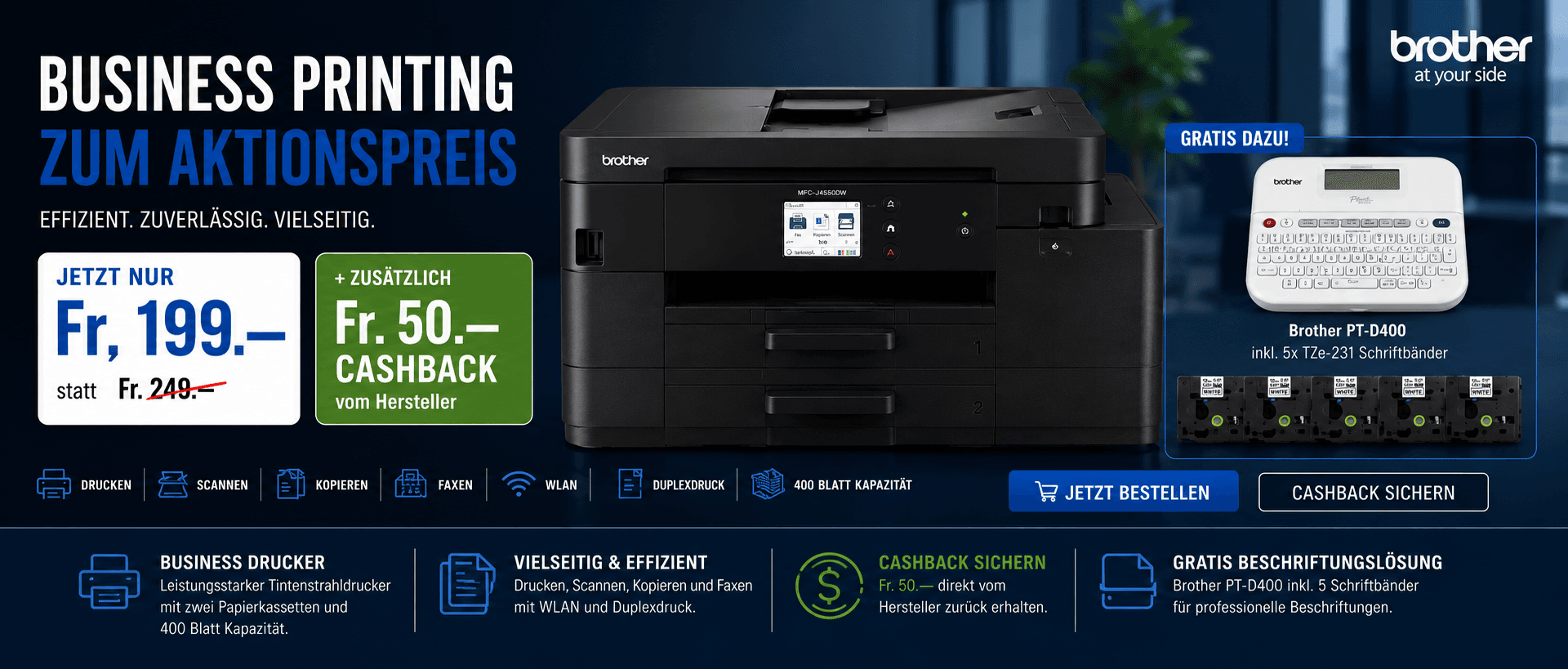 Brother J4550_inkl gratis ptouch d400 Brother J4550 inkl gratis ptouch d400