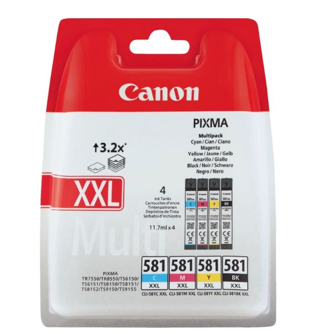 CANON CLI-581XXL Multipack Tinte Photo BKCMY CANON-CLI-581XXL-Multipack-Tinte-Photo-BKCMY-0