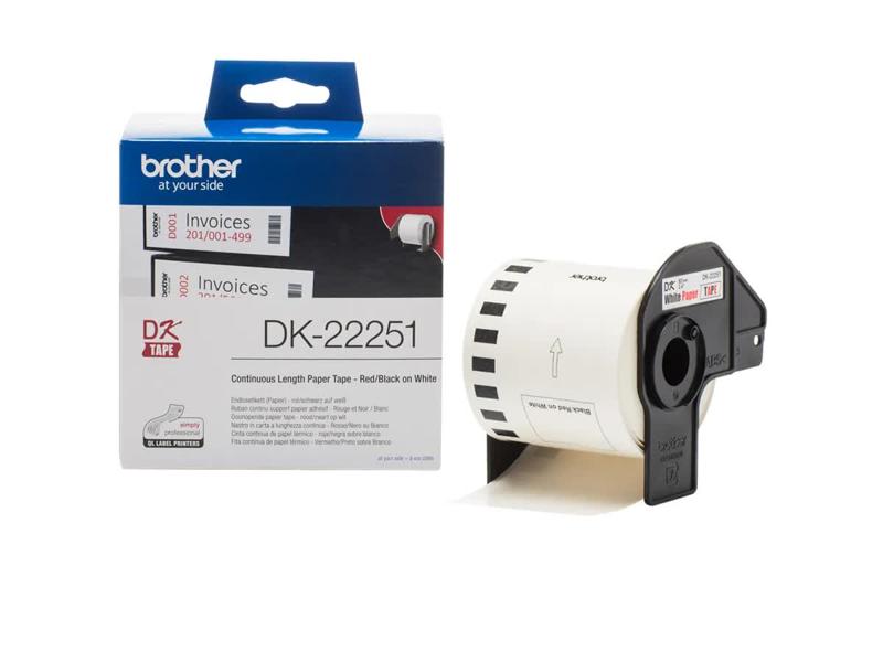 DK-22251 Endlos-Etikett (Papier) Red / Black on white DK-22251-Endlos-Etikett-Papier-Red--Black-on-white-0