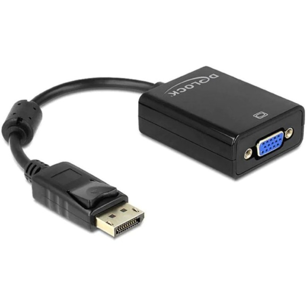 Delock-Adapter-Displayport---VGA-Schwarz-0