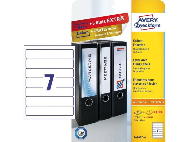 Etikette 192x38mm Universal A4 Etikette-192x38mm-Universal-A4-0