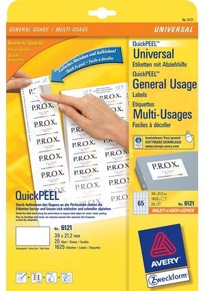 Etikette 38x21,2 mm Universal Etikette-38x212-mm-Universal-0