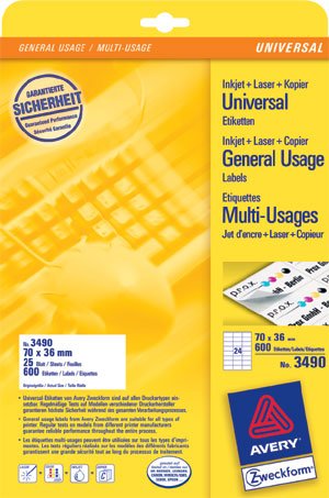 Etikette 70x36mm Universal A4, weiss Etikette-70x36mm-Universal-A4-weiss-0