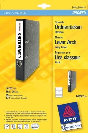 Etiketten 192x38mm Ordner A4 weiss 100Bl Etiketten-192x38mm-Ordner-A4-weiss-100Bl-0