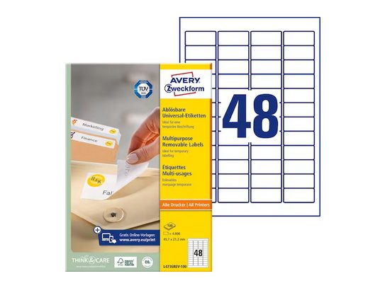Etiketten 45.7x21.2mm weiss Etiketten-457x212mm-weiss-0