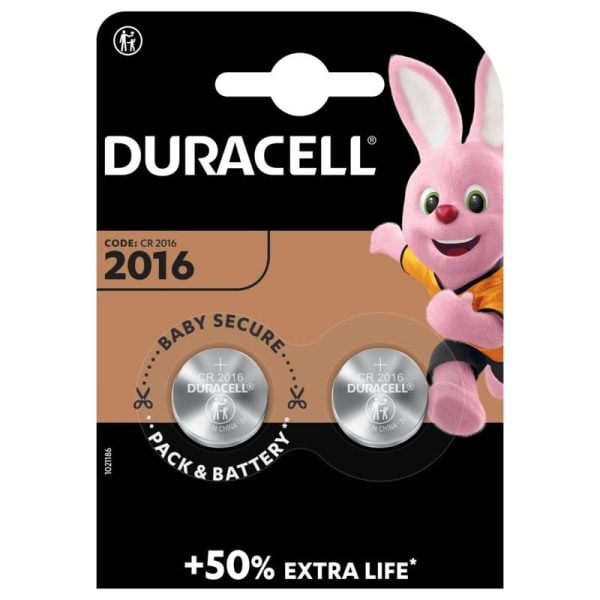 Knopfzellen-Duracell-3V-CR2016-0