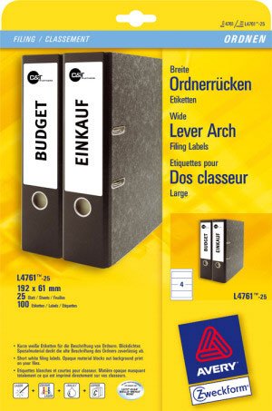L4761-25 Etikette 192x61mm Ordnerrücken L4761-25-Etikette-192x61mm-Ordnerruecken-0