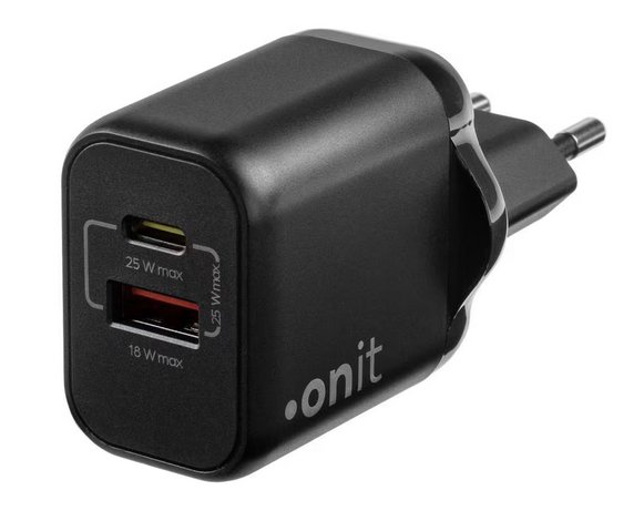 Onit USB-A/USB-C Wandladegerät 25 W Onit-USB-AUSB-C-Wandladegeraet-25-W-0