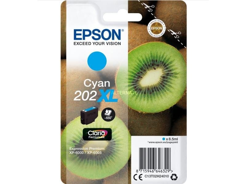 T02H240 EPSON Tintenpatrone 202XL cyan T02H240-EPSON-Tintenpatrone-202XL-cyan-0