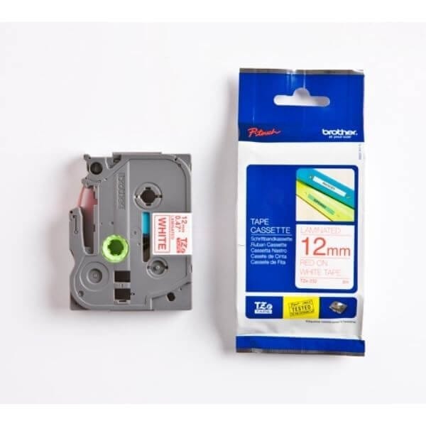 TZ-232 P-Touch Band laminiert rot/weiss TZ-232-P-Touch-Band-laminiert-rotweiss-0