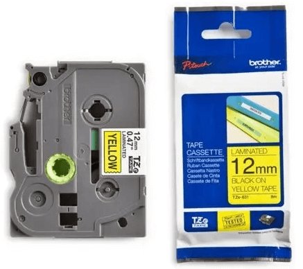 TZ-631 Ptouch Band laminiert gelb/schw TZ-631-Ptouch-Band-laminiert-gelbschw-0